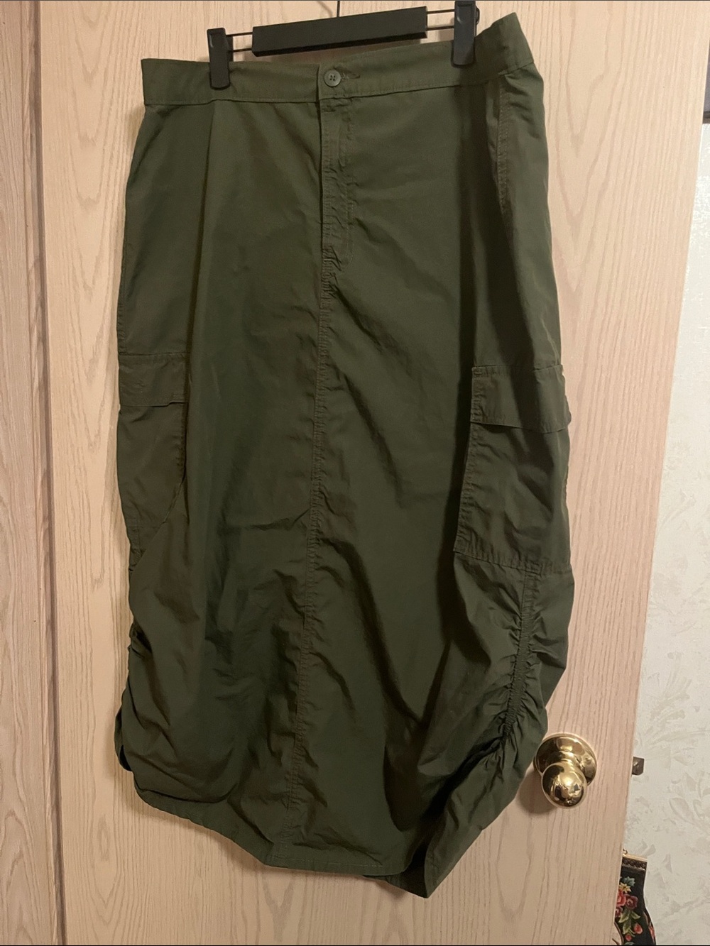 Signature by Levi Strauss Olive Utility Maxi Skirt